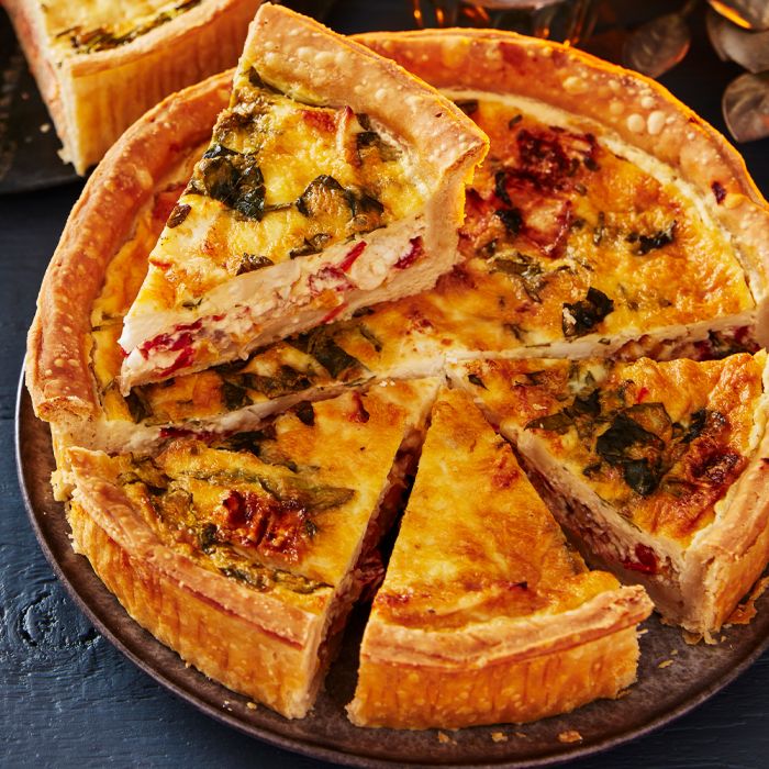Goats Cheese & Vegetable Quiche | Christmas, Savouries, Shop | Lathams